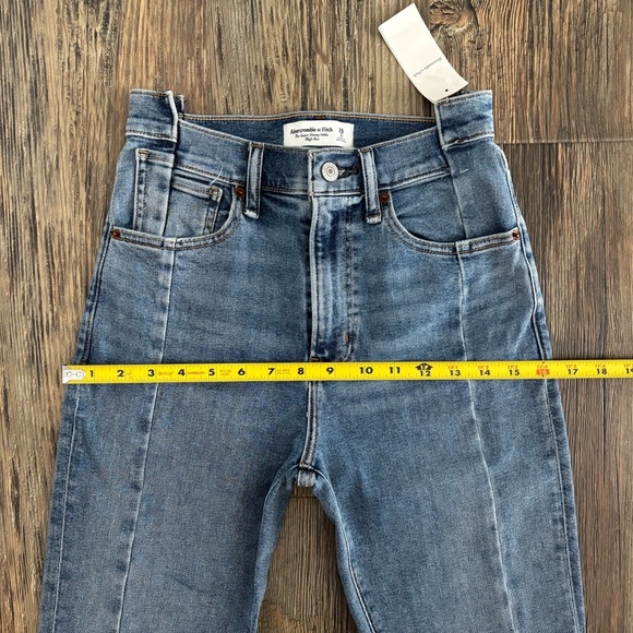 Abercrombie & Fitch Super Skinny Ankle High Rise Jeans Womens 26/2L Blue Denim - Picture 7 of 13